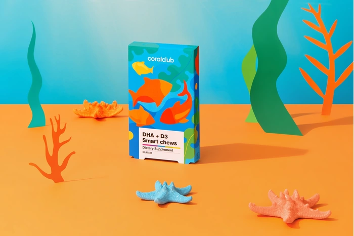 DHA+D3 Smart Chews (30 жувальних пастилок) з високим вмістом Омега-3 та D3 «Coral Club», фото 2